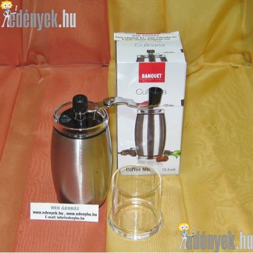 Fémházas kézi kávédaráló 15,50 cm