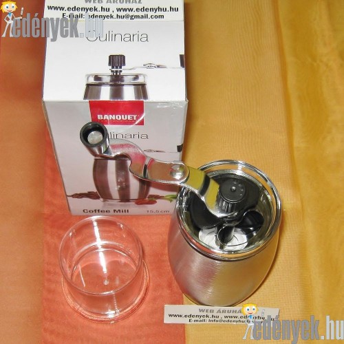 Fémházas kézi kávédaráló 15,50 cm