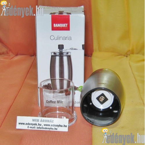 Fémházas kézi kávédaráló 15,50 cm