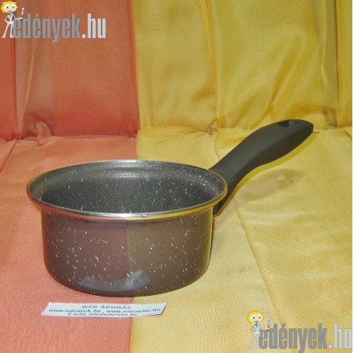 Indukciós barna nyeles zománcozott lábas 14 cm
