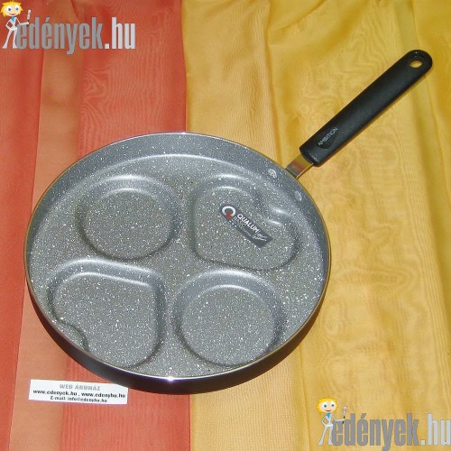 Szív és kerek tükörtojás sütő serpenyő 26 cm QBS