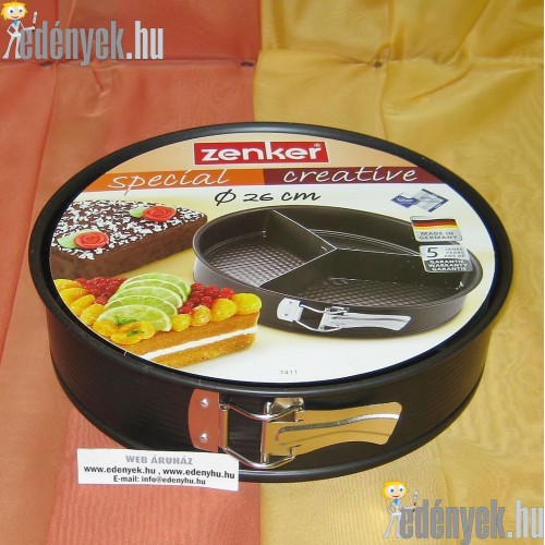 Kapcsos tortaforma hármas osztással 26 cm