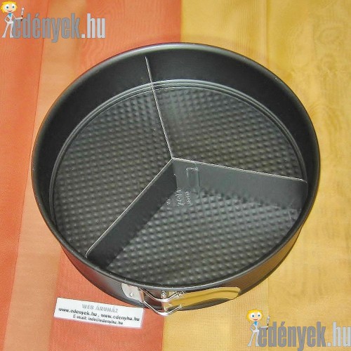 Kapcsos tortaforma hármas osztással 26 cm