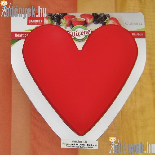Szilikon tortaforma szívalakú 26×26×6 cm