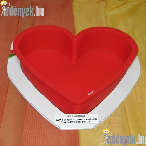 Szilikon tortaforma szívalakú 26×26×6 cm